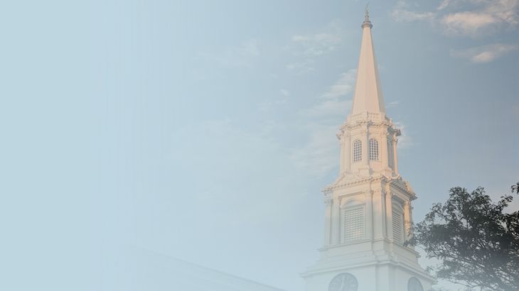 Steeple in sunlight